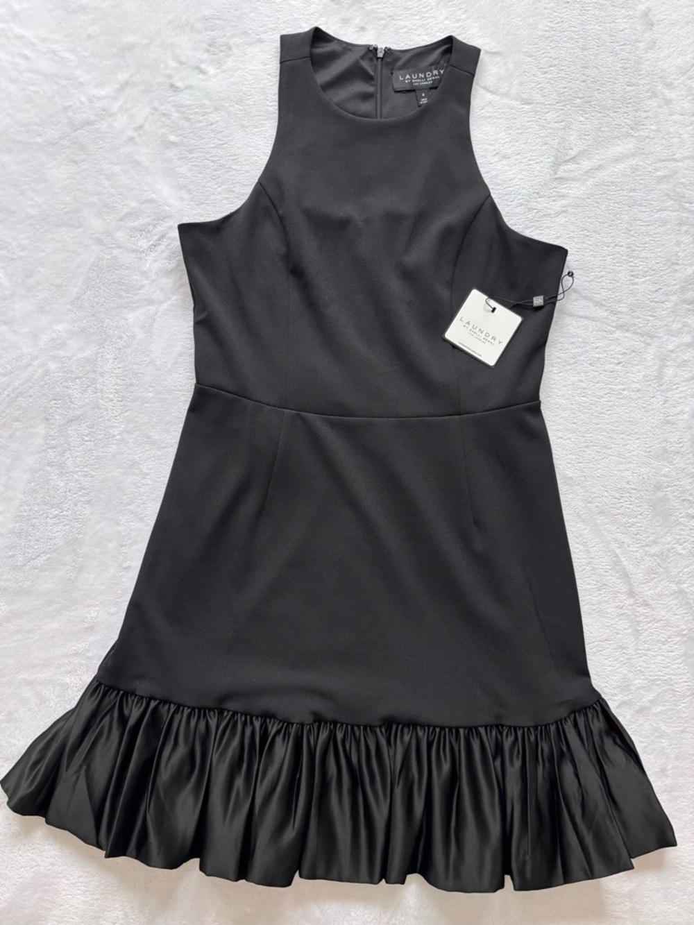 LAUNDRY by Shelli Segal Coco Fit & Flare Sleeveless Black Mini Dress--NWT--4 - Picture 2 of 15